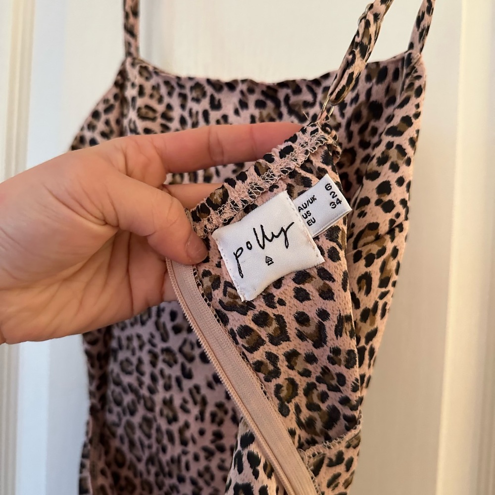 NWOT Princess Polly Cheetah Print Ruffle Wrap Dress